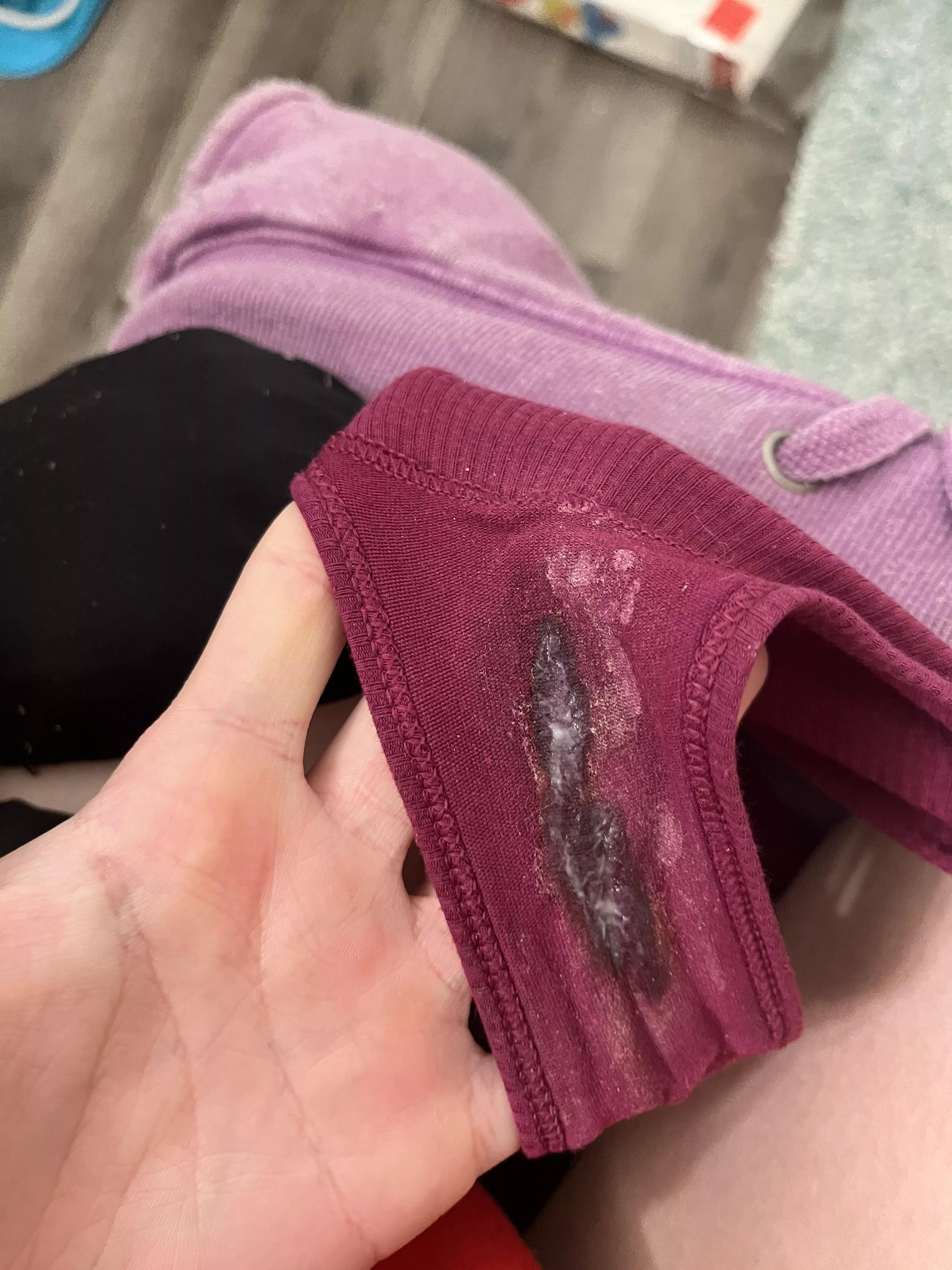 Save from the washer!!! 3 days; masturbated in twice 😍💦 these can ship tomorrow for $35 or I’ll wear them til Monday for $40 💘