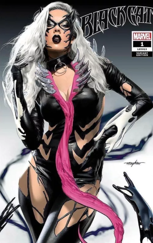 Symbiote corrupted black cat 🤤