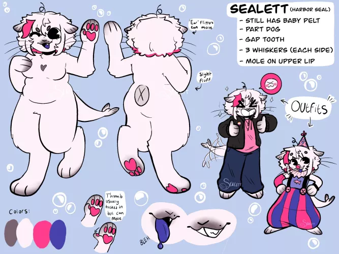 Updated ref for my fursona, what do you guys think ? :3