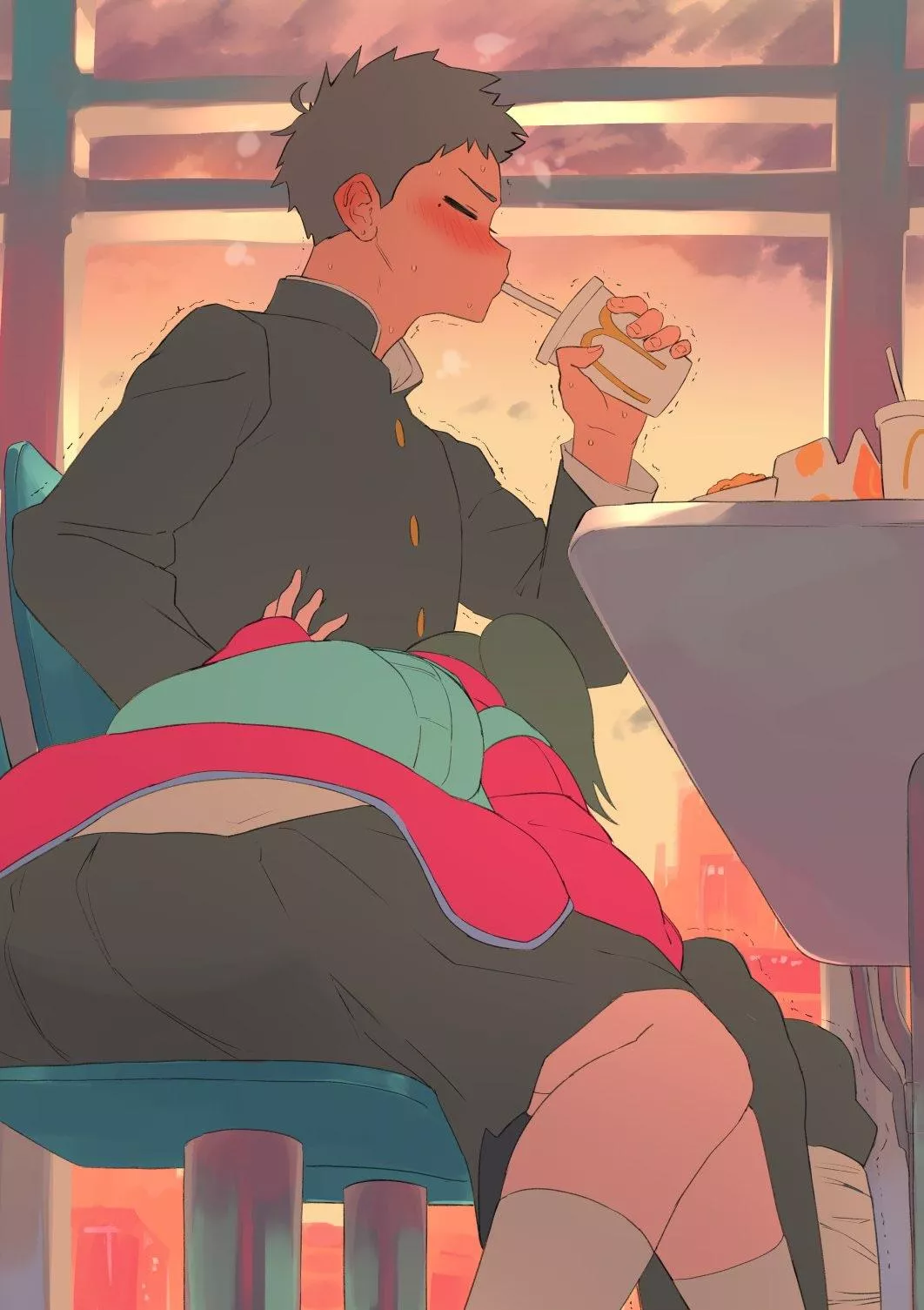 Yoru wants a drink too (ZoneUu) [McDonald’s]