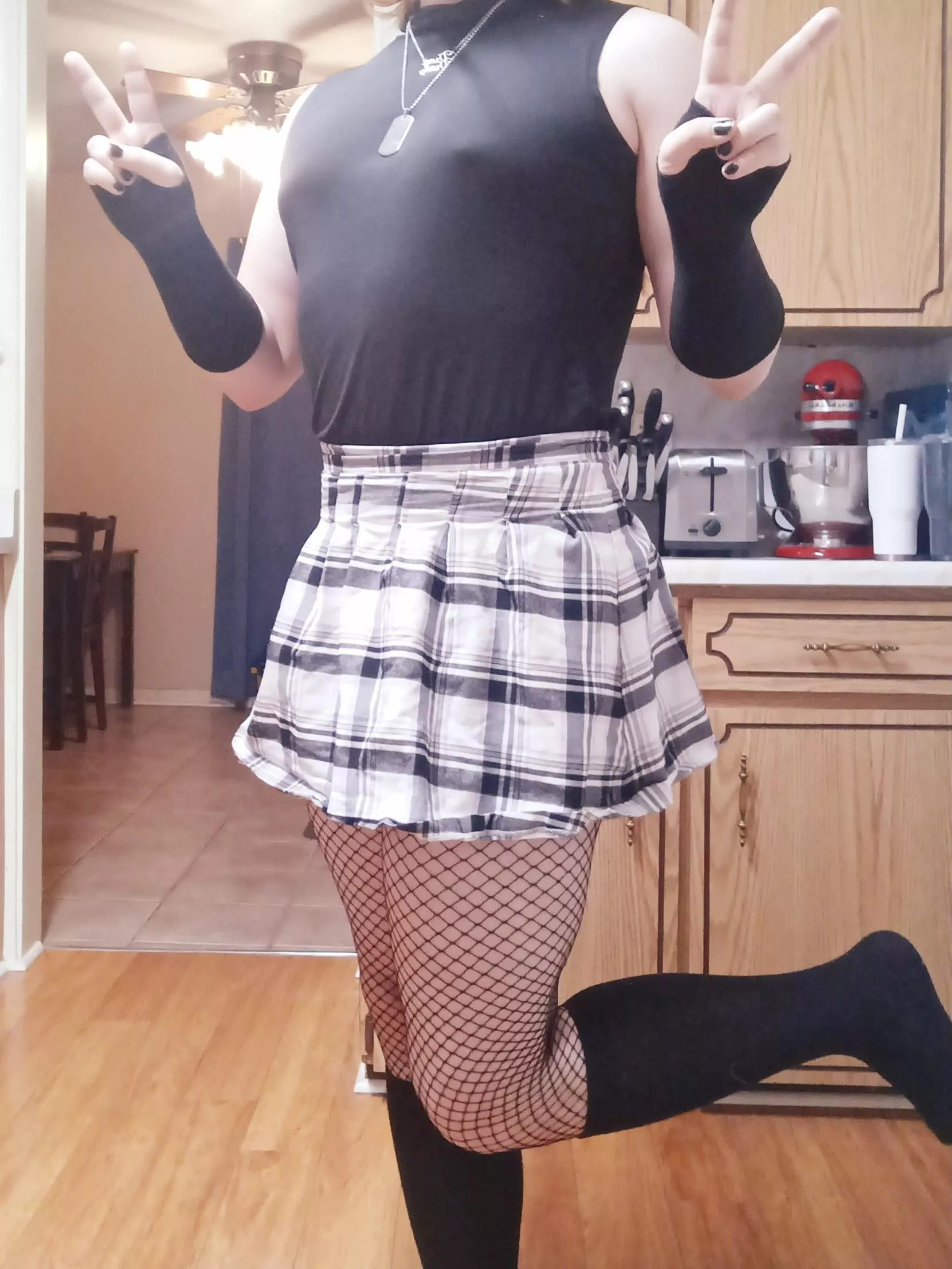 A cute little goth/alt outfit I threw together 🖤