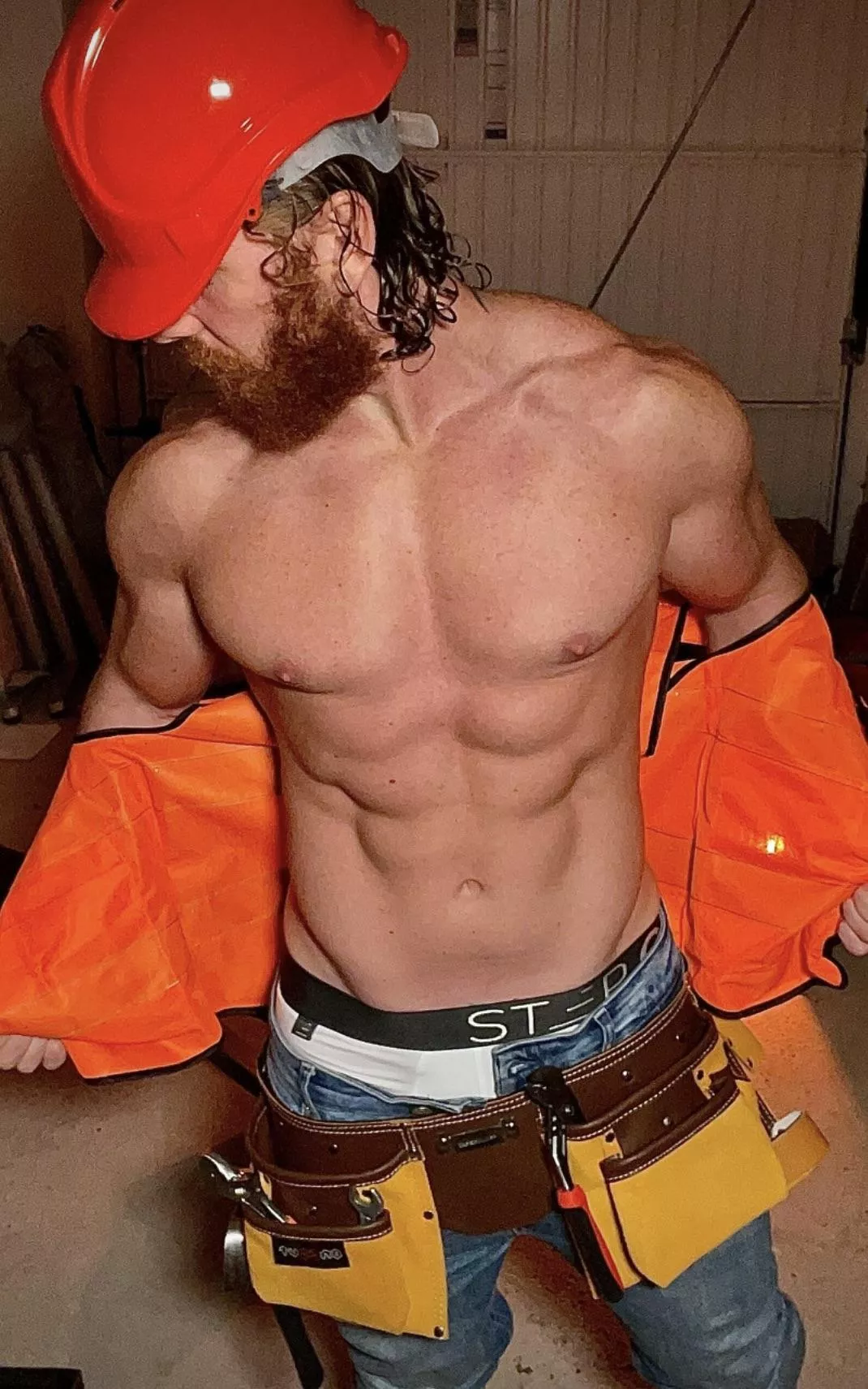 Always working hard and doing the tough manly jobs. Need a real man to fix something?