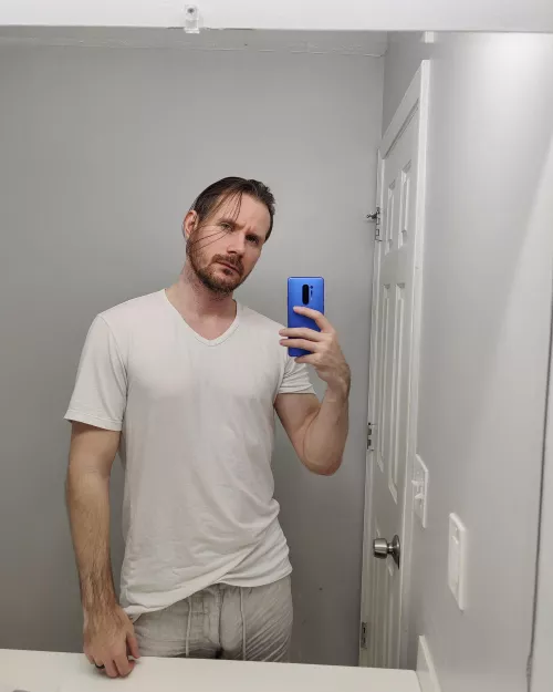 Bathroom mirror selfie