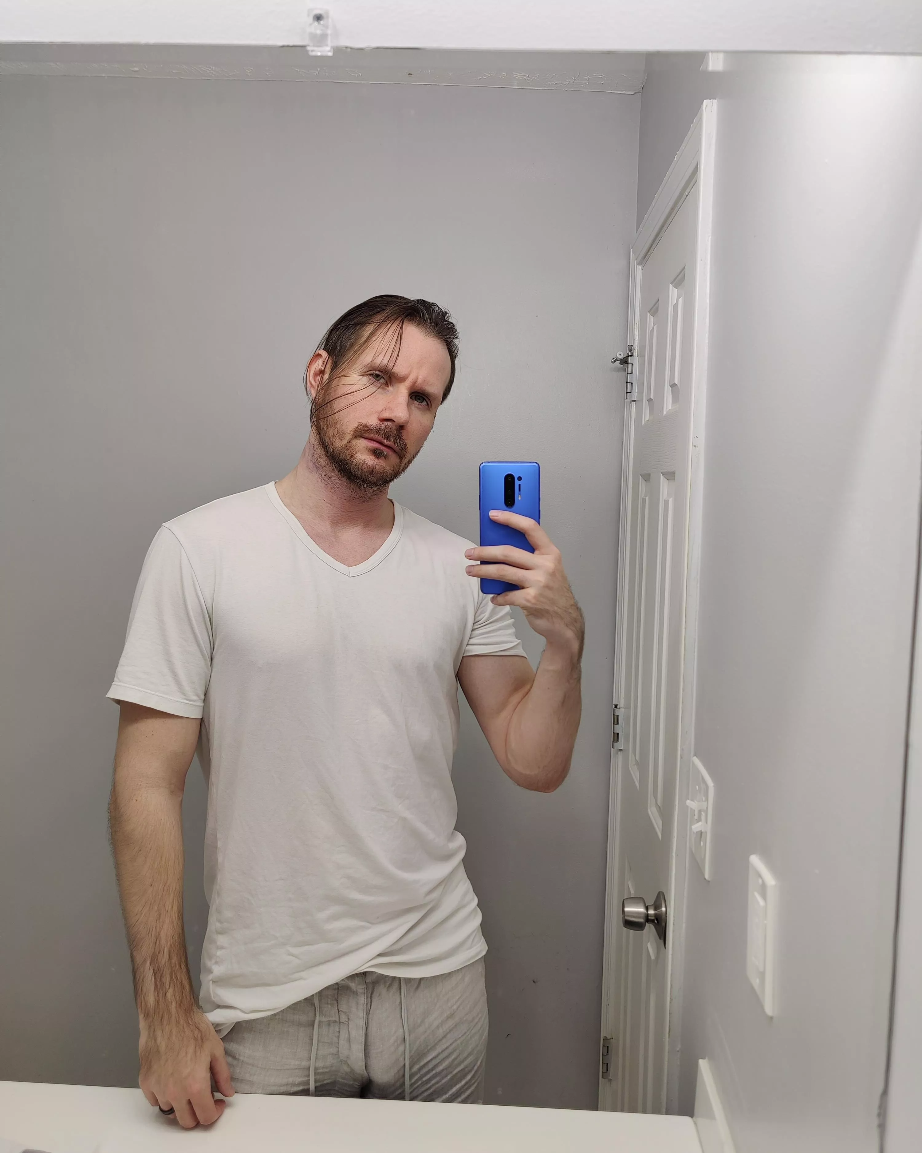 Bathroom mirror selfie