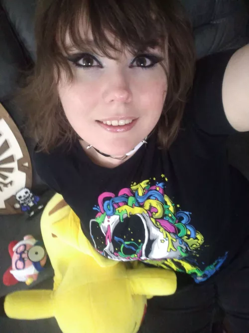 Cuddled up watching anime alone again.