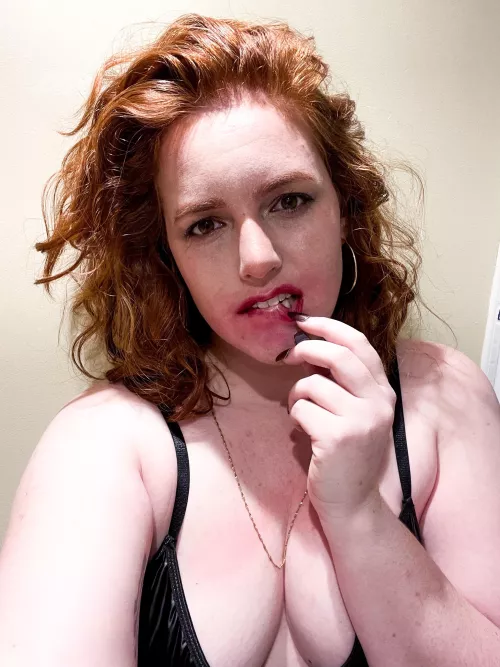 I think I smudged my lipstick