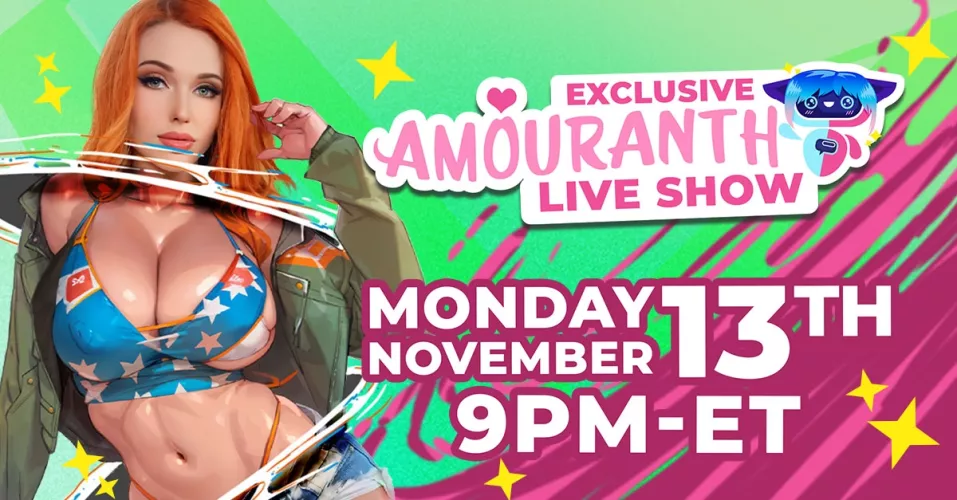 Join Amouranth’s Hentai live show and do things too hot for Twitch! 🔥👇