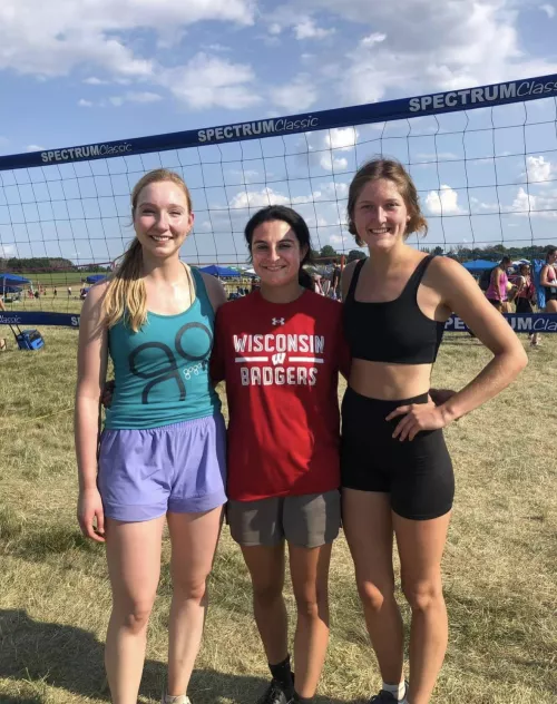 Line up these college volleyball girls