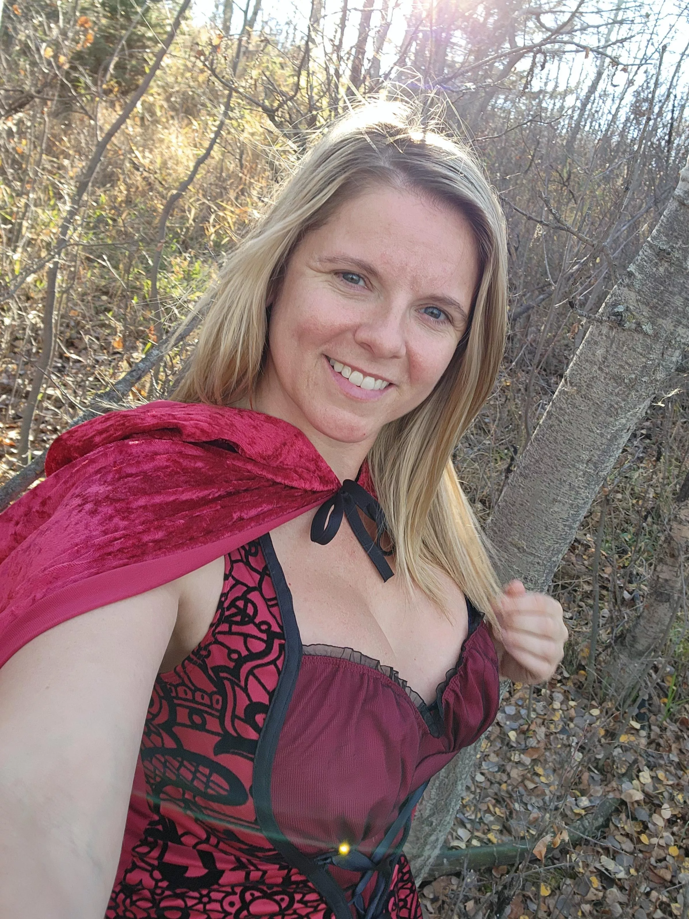 Miss little red riding hood is feeling frisky ;)