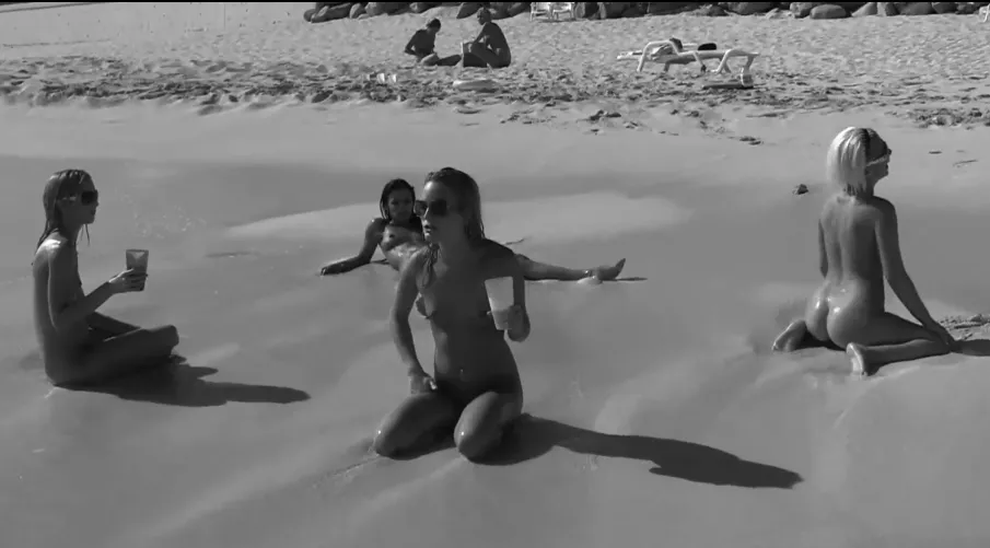 Models on the beach in puerto vallarta