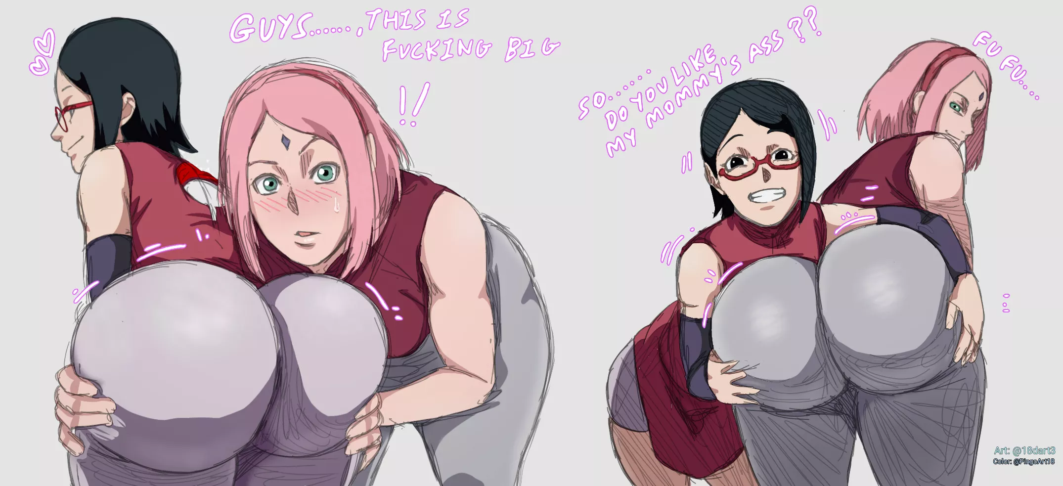 Sarada and Sakura (D-Art)