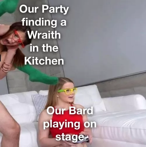 Someone is in the kitchen with Dina. Roll for initiative.