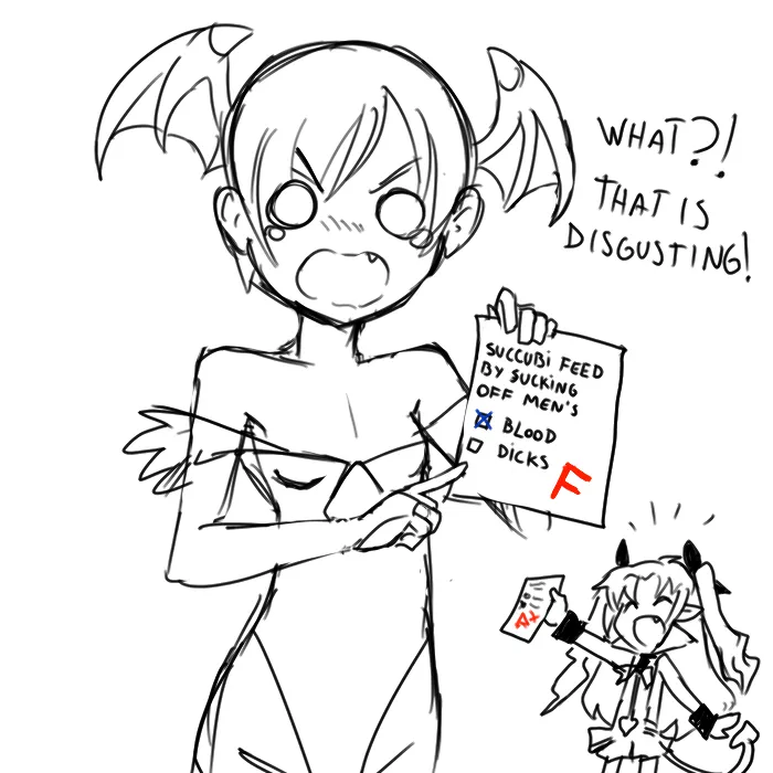 Succubi feed by sucking off men's