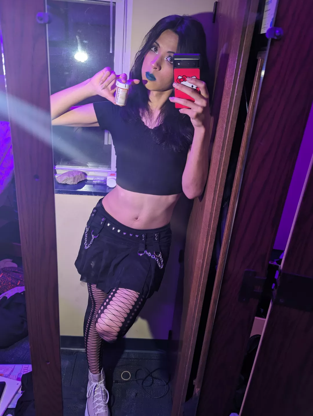 ya caught me officer but its too late i downed the bottle of E already