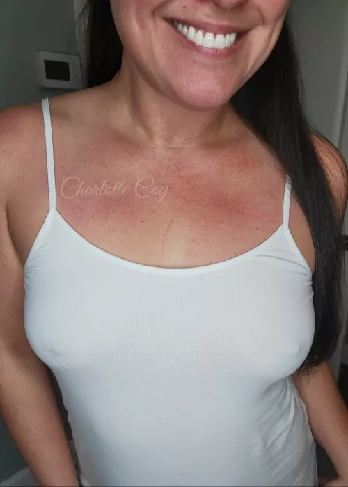 Braless and feeling flawless.