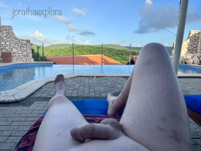 Got to skinny dip and lounge around in paradise