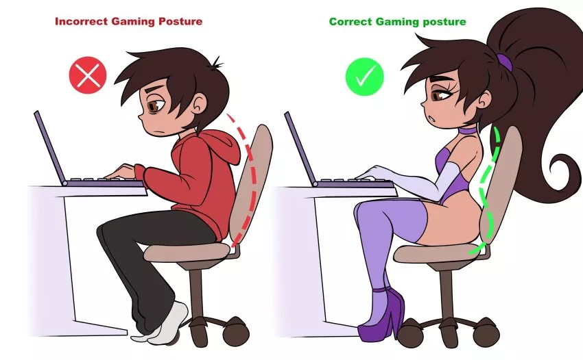Guys... Posture is very important to avoid back pain xd