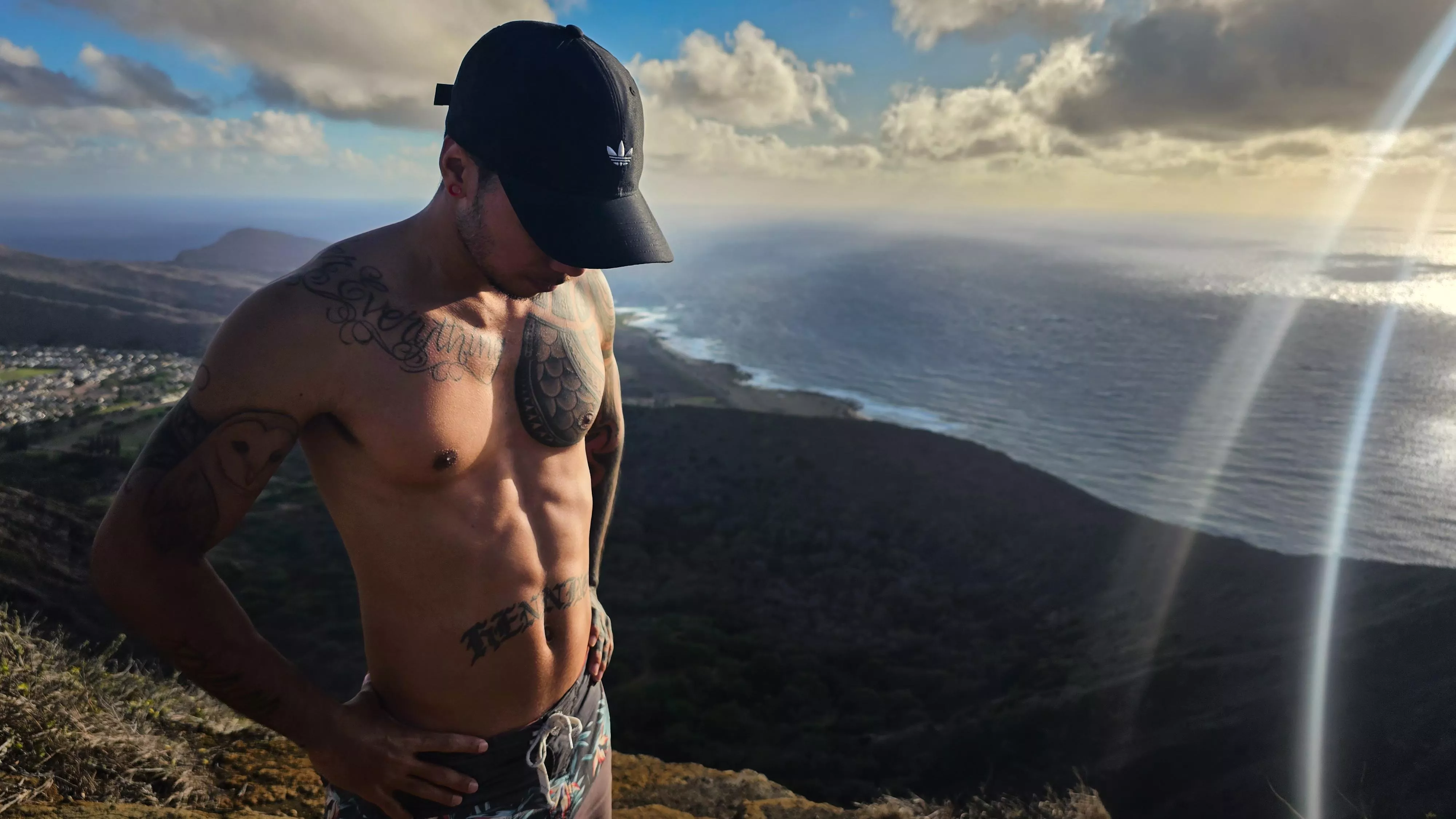 Hot guy with a view