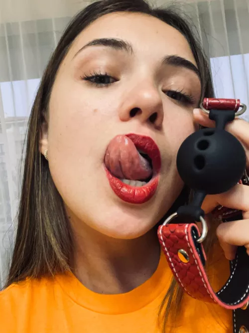 I'll only put this gag on if you agree to fuck me in the ass [F]