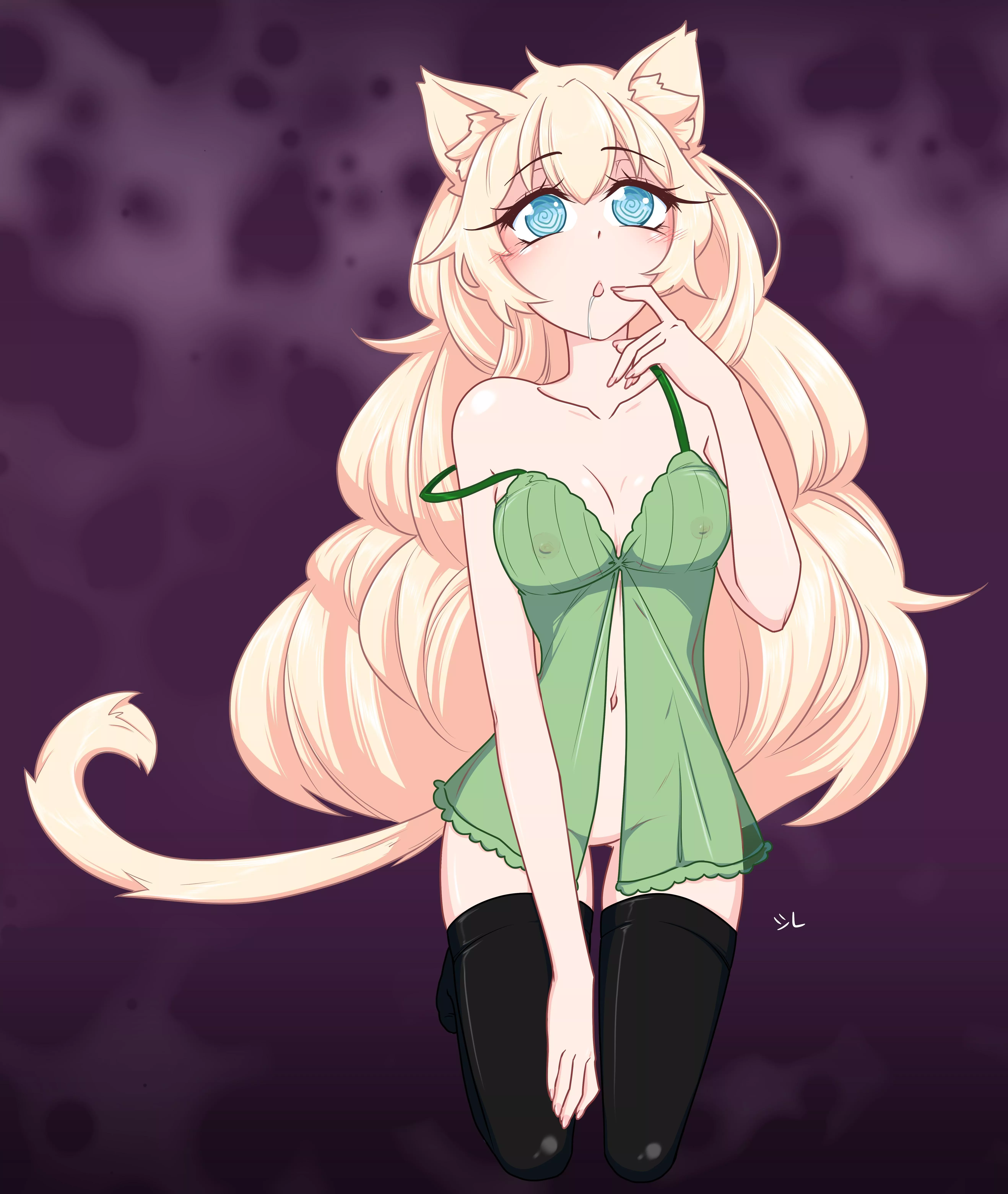 N-nya w-what did you say master? I didn’t hear you i spaced out again!