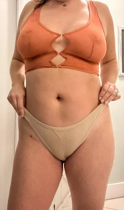 Now you know what’s under this Mrs. dress today