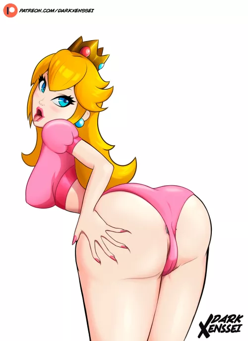 Peach Hidding something (Darkxenssei)