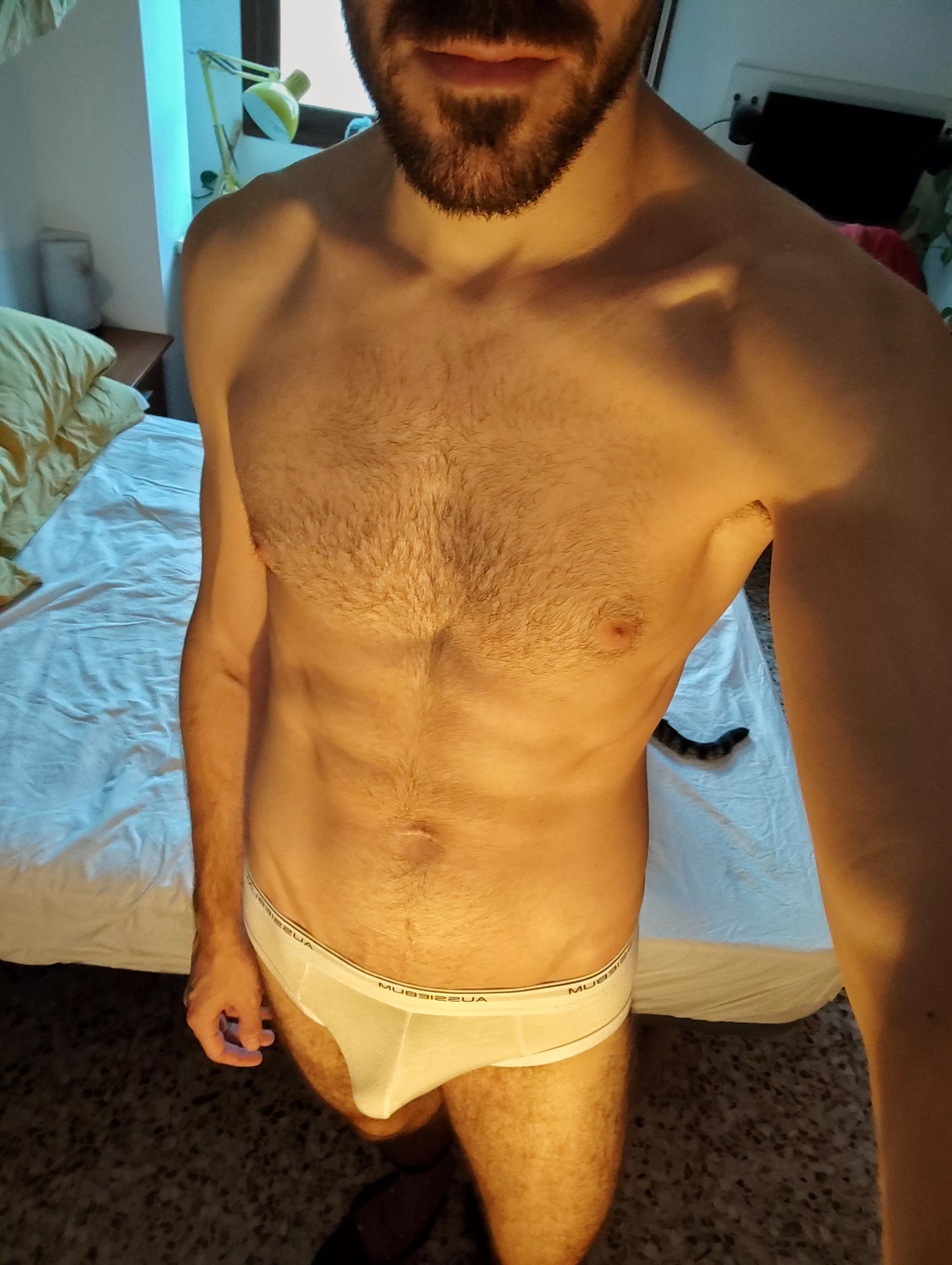 White briefs to start off the week