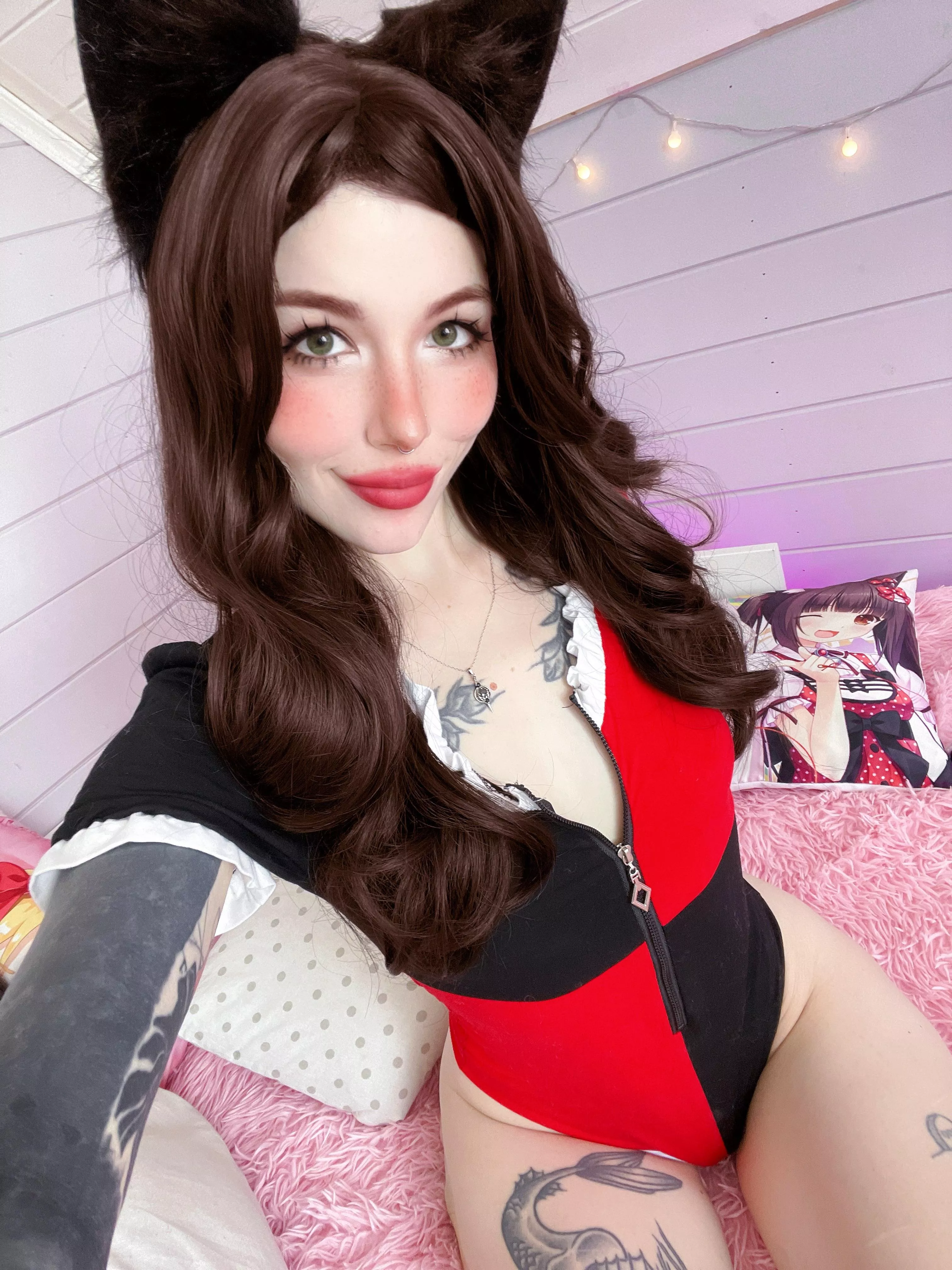 A seductive catgirl lures her prey into her lair, ready to pounce and make them purr with pleasure 💋 OC Megaplaygirl