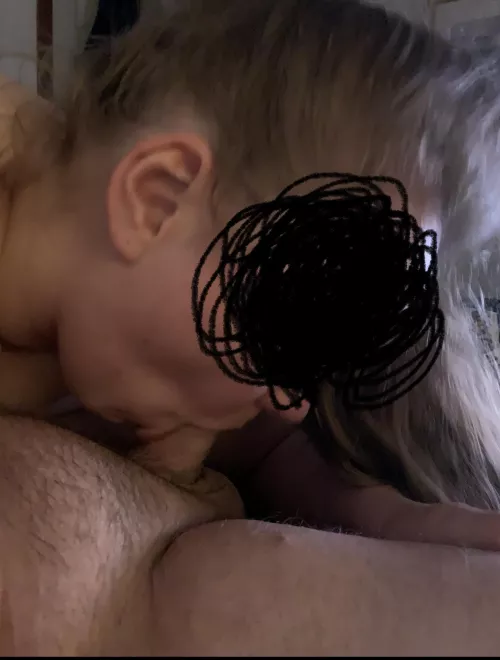 About to burst down her throat