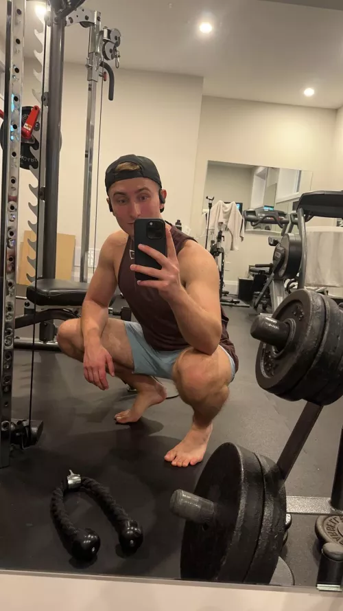 Bent somebody's son over in my home gym