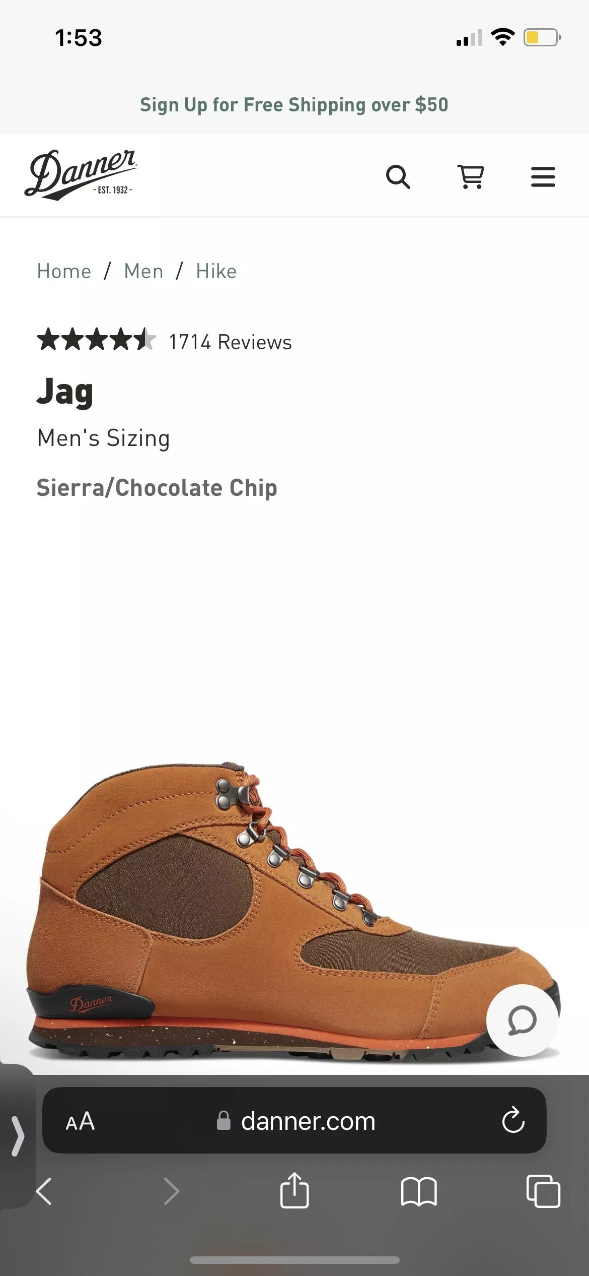 Danner Jag Sizing Question