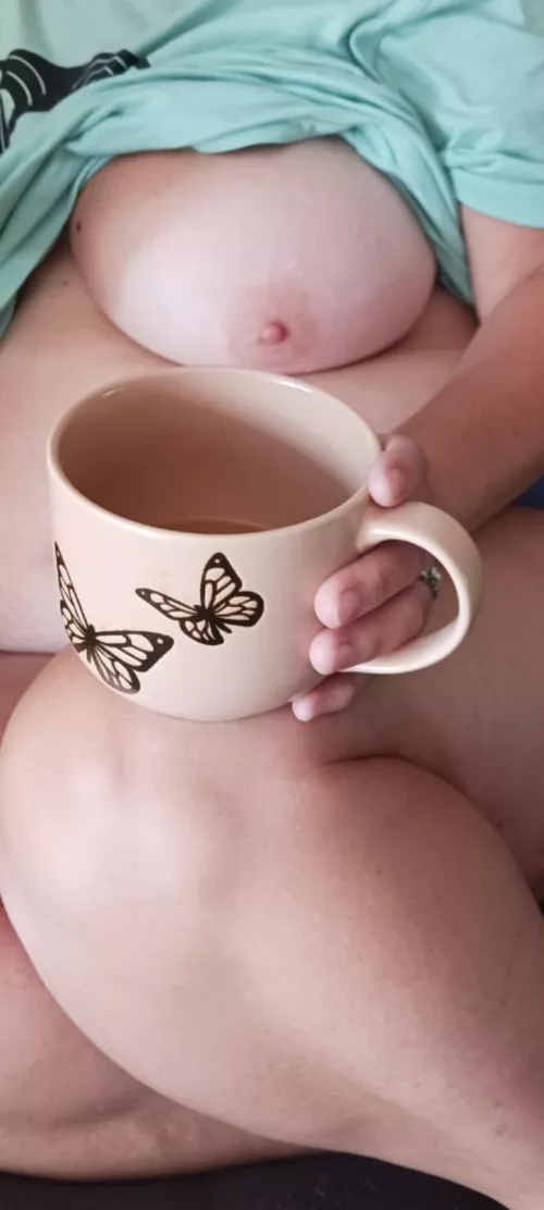 Happy Wednesday nothing like a hot cup of coffee and a titty