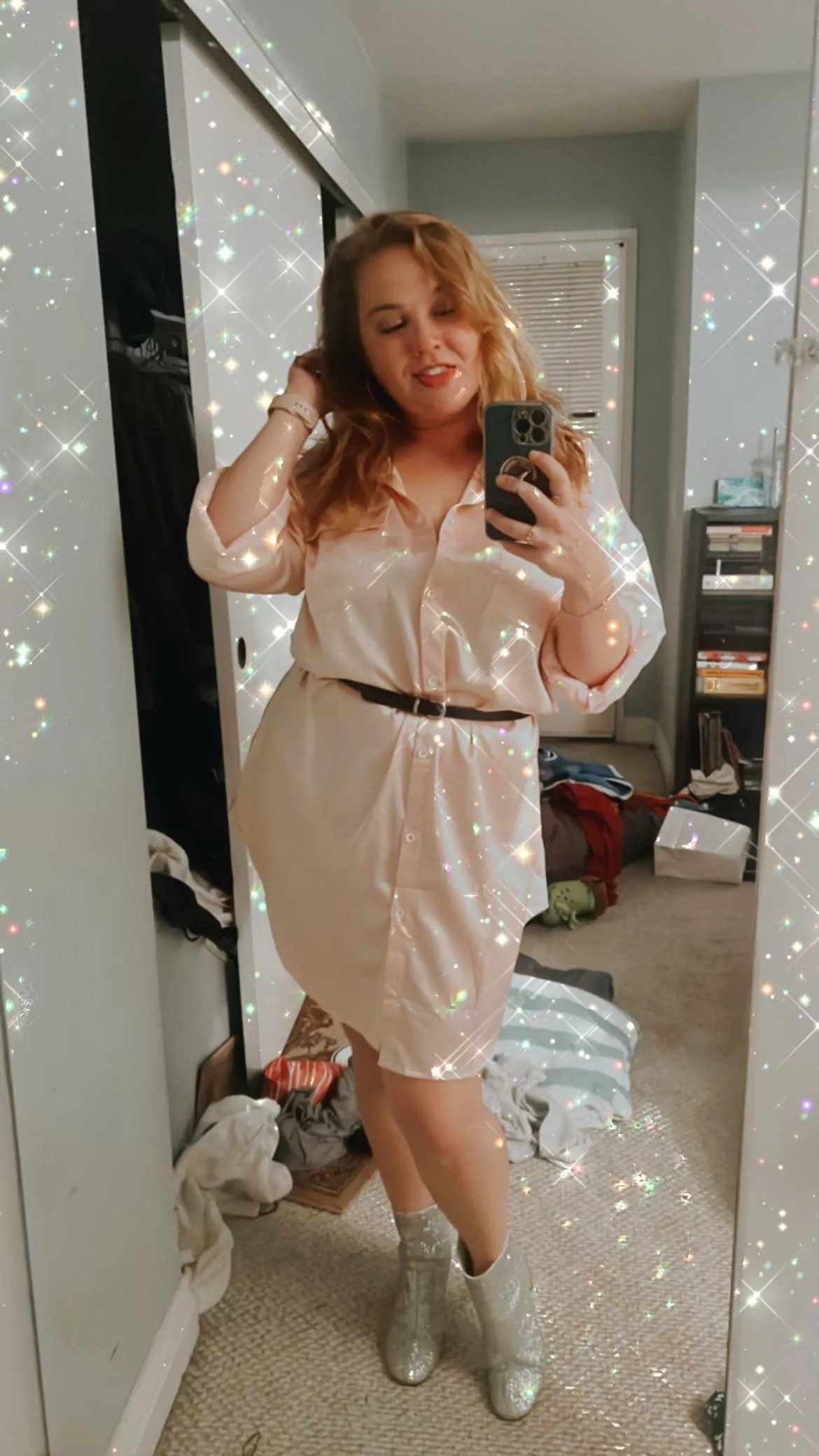 I felt so cute in my thrifted dress 🥰