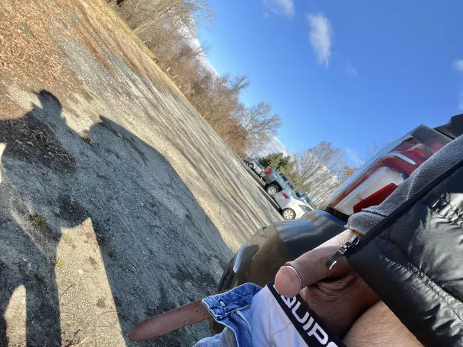 I wonder who else took their dick out on this hiking trail today?