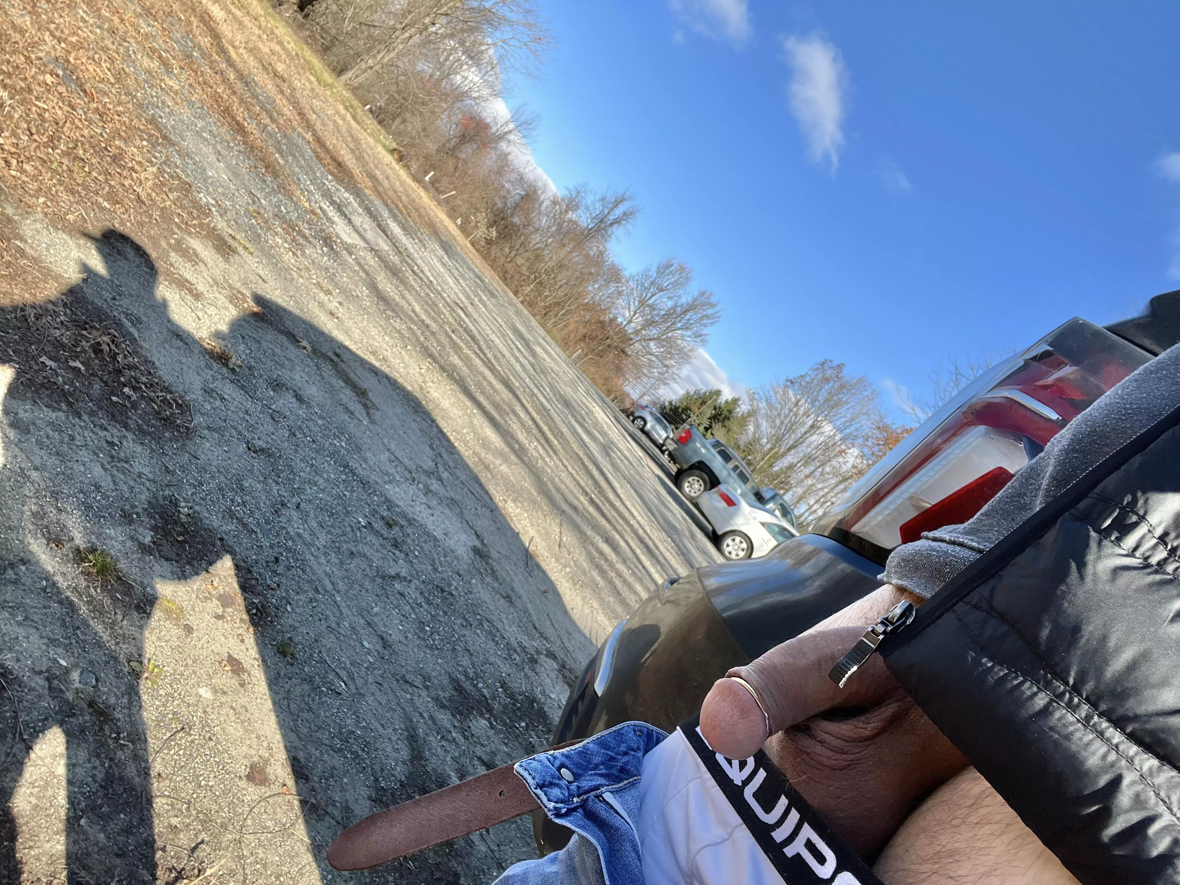 I wonder who else took their dick out on this hiking trail today?