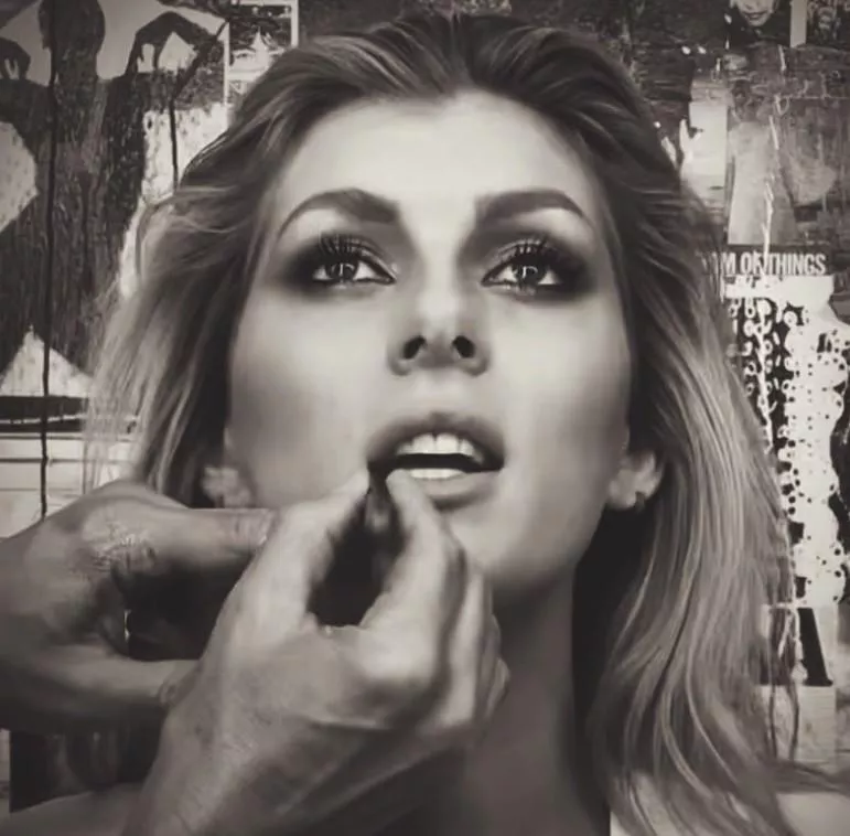 Isabella White- putting on her face -IG