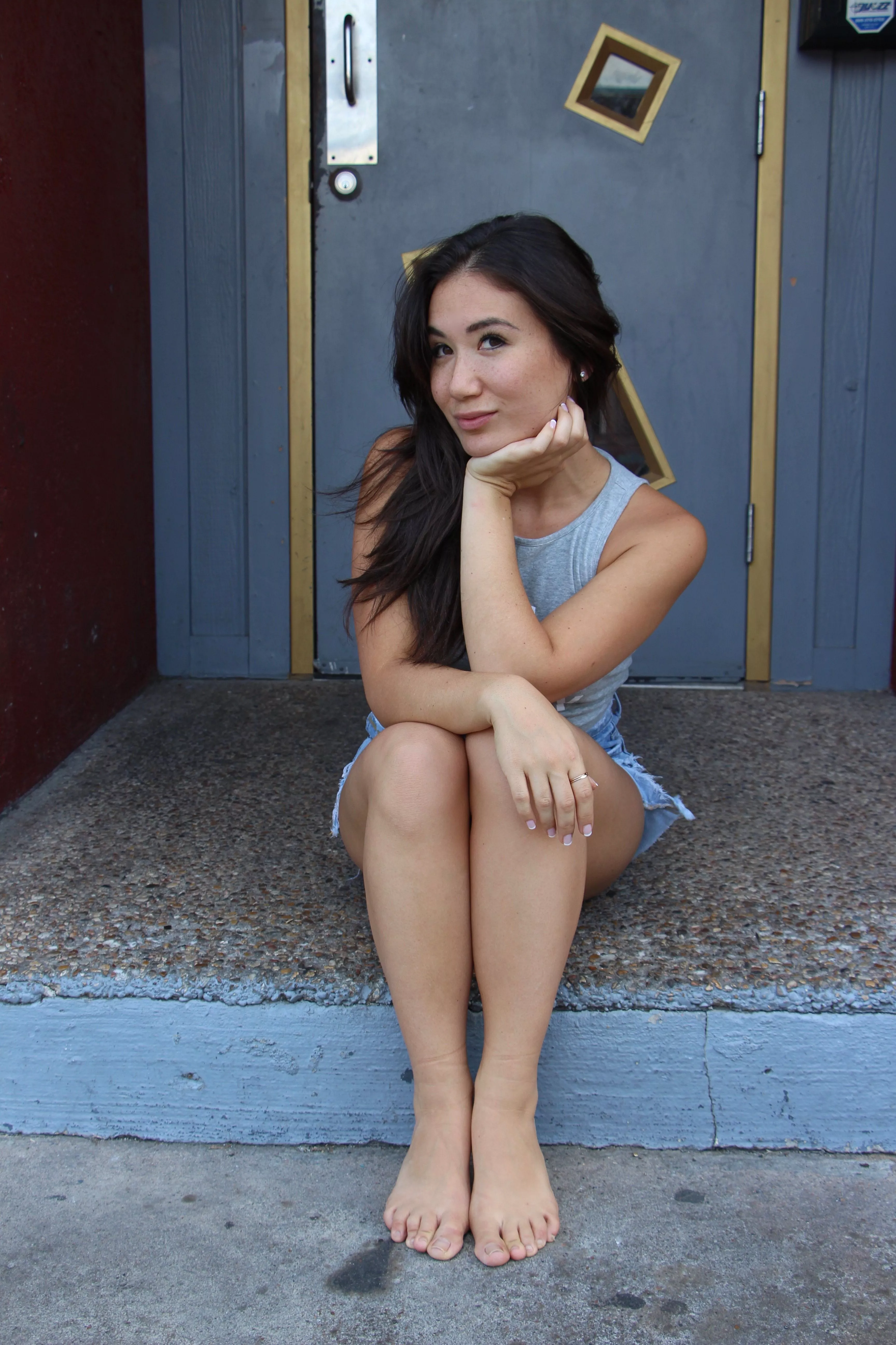 Just a little cute flirtation from this Japanese hottie