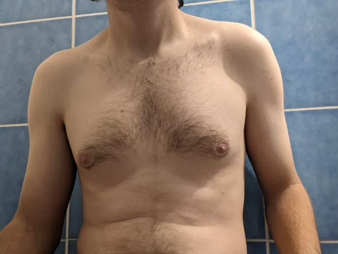 Just before getting in the shower. Want to join me ?