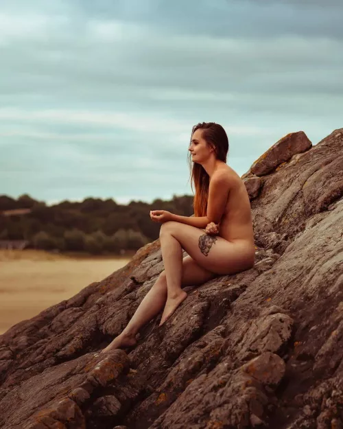 Lovely autumn on a French beach