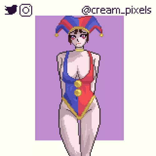 Pomni in Hot Pixels