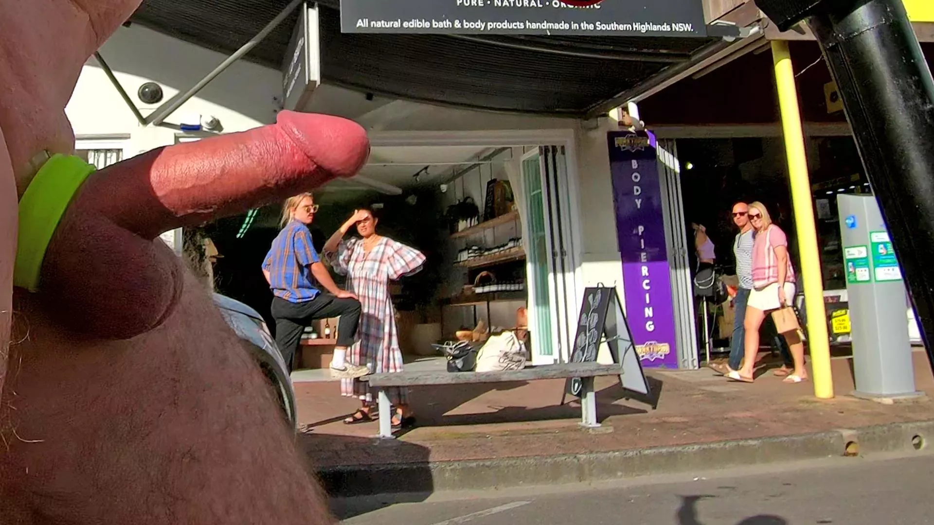 Public erection on the street - wild exhibitionist boner gets everyone's attention at WNBR