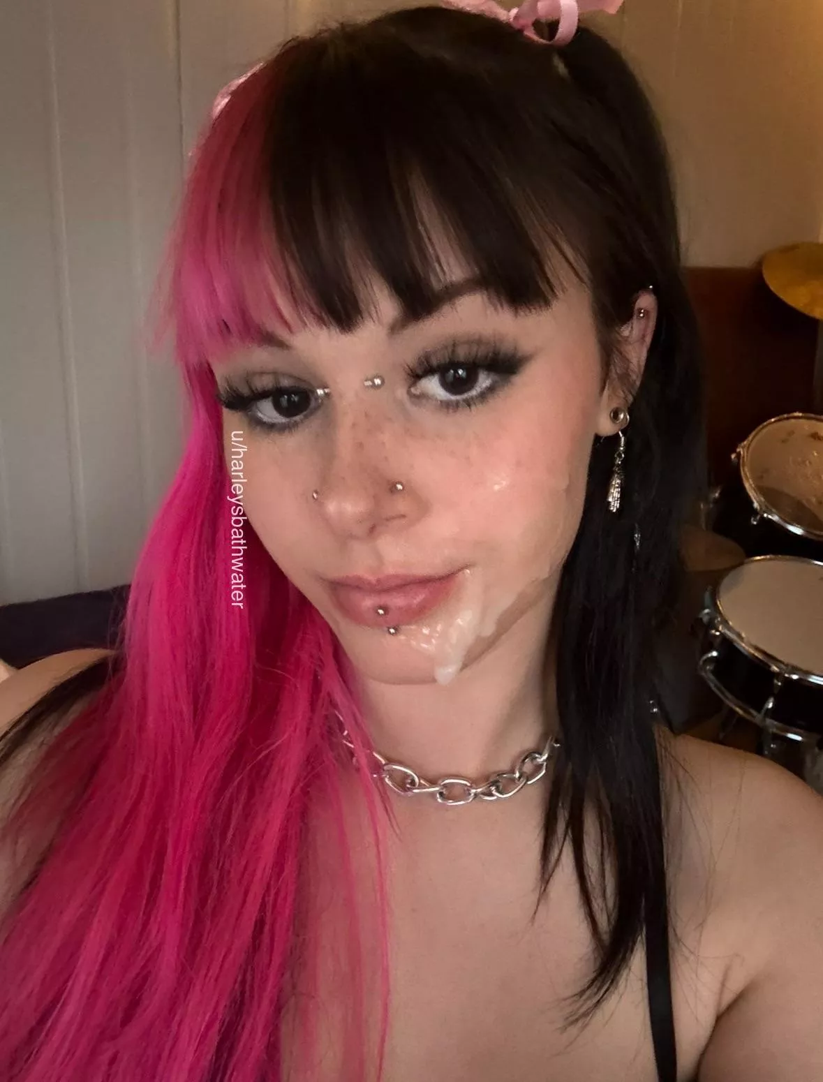 Selfies just hit different with cum on my face