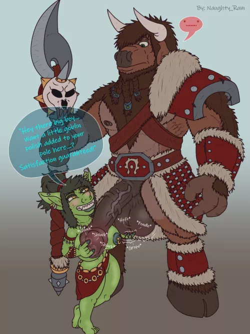 Tauren x goblin (NaughtyRam) [Warcraft]