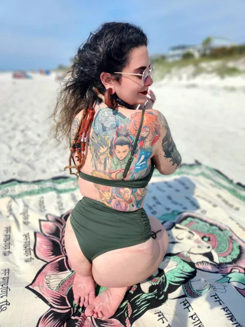 The blue sky and fine sand is all I need.. namaste here