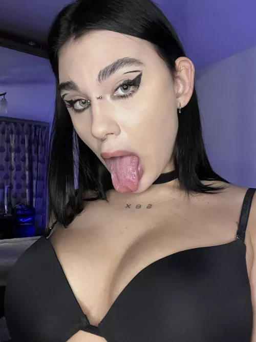 Waiting for your cock deep in my throat