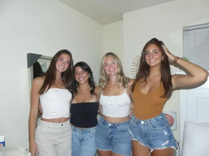 All smiles in the dorm room