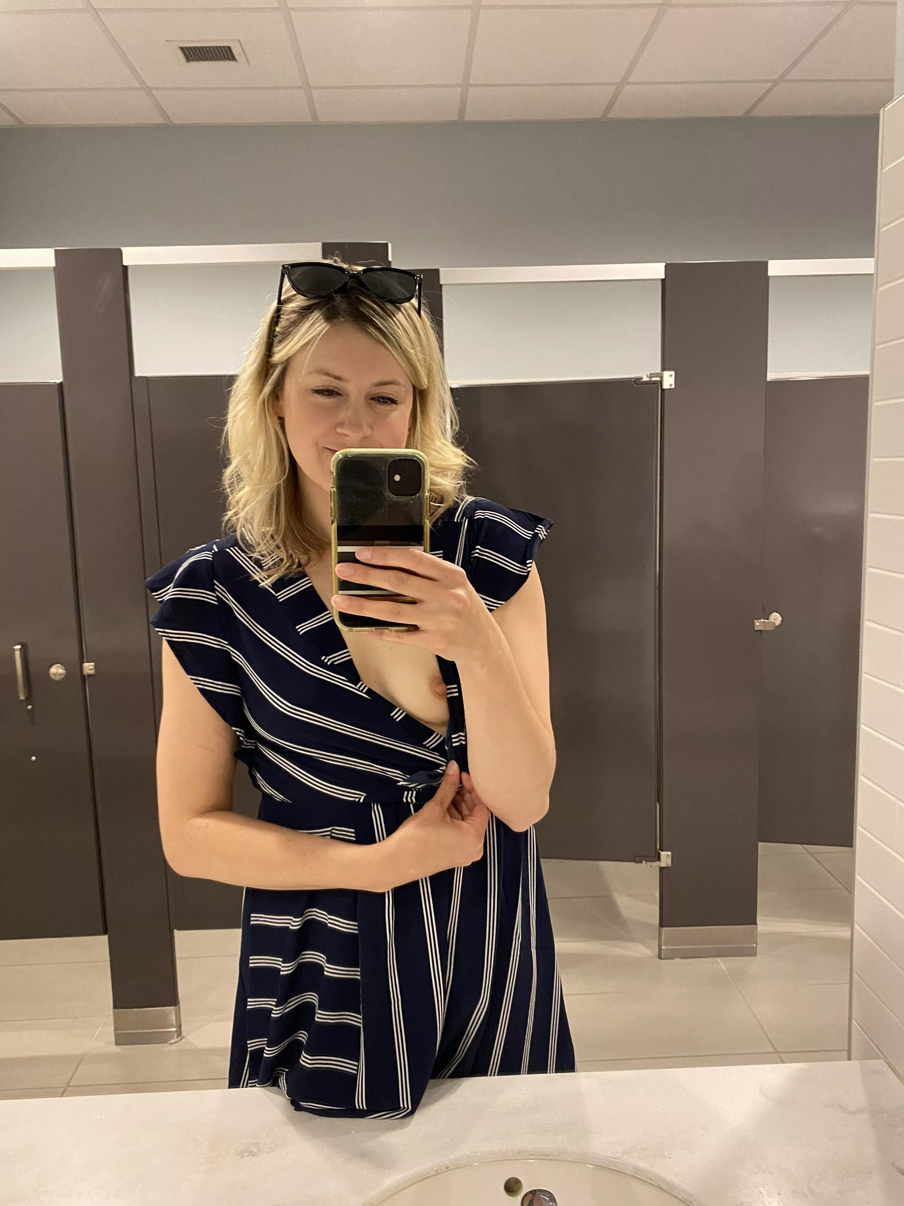 Being naughty in my workplace washroom