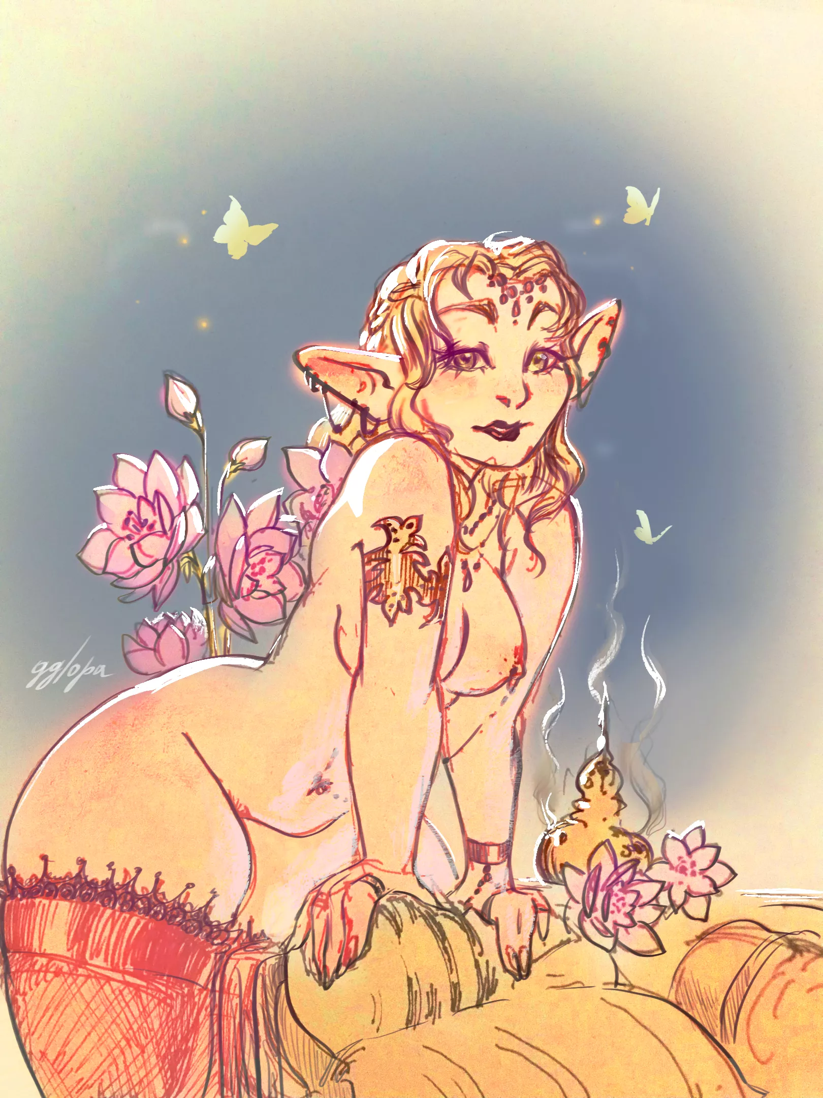 elf sketch (art by me)