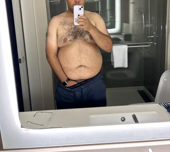 Feeling the lighting in the hotel room!