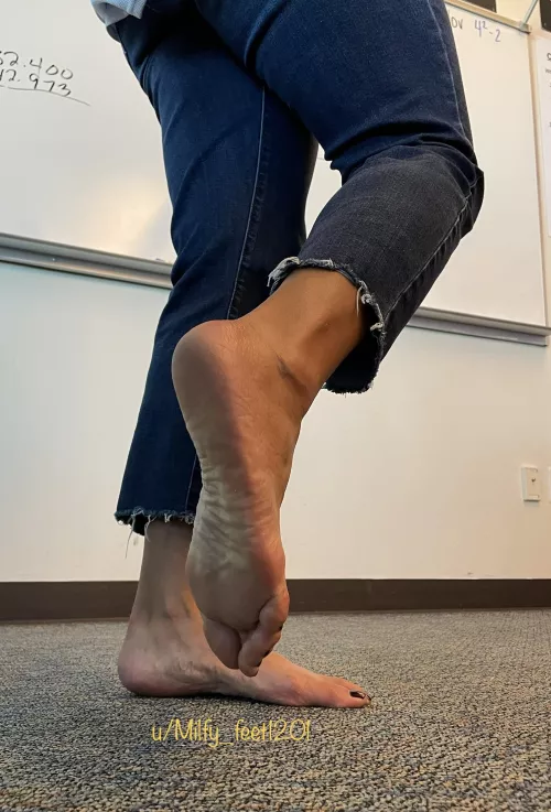 How close do you want them after I walk barefoot around my classroom?